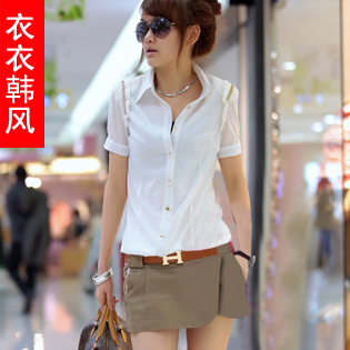2012 summer new arrival vintage chain belt culottes casual all-match shorts fu193