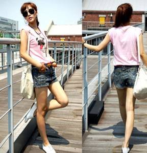 2012 summer new denim shorts shorts flows were essential low-waist straight jeans