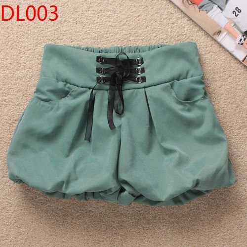 2012 summer new wild lady ribbon lantern shorts Ms candy colored waist beach shorts shorts average size free shipping 5pc