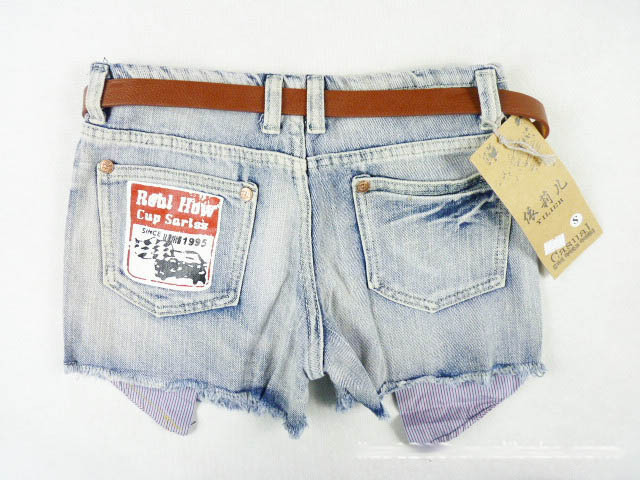 2012 summer pants women's denim shorts women's distrressed single-shorts loose pants