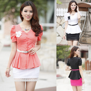 2012 summer slim waist work wear set skirt one-piece dress women's work wear