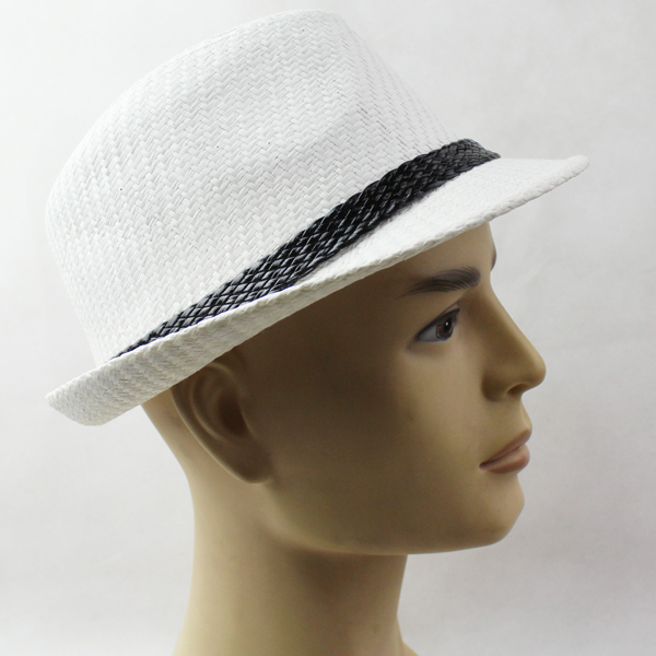 2012 summer solid color straw braid fedoras fashion all-match hat