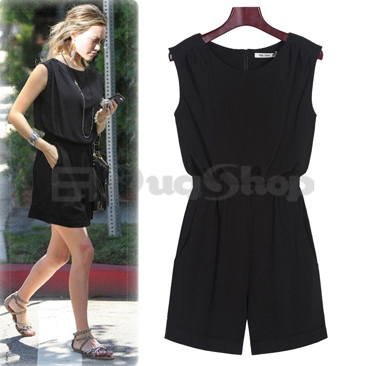 2012 summer wear new women's clothing and euramerican style conjoined black dress pants shorts