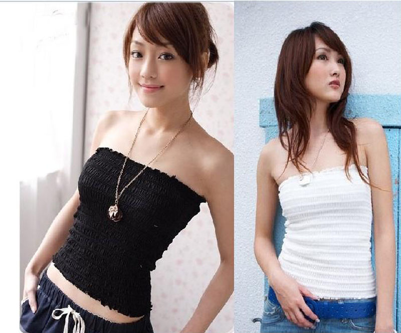 2012 summer women's elastic 100% cotton tube top plus size tube top mm around the chest tube top tube top underwear