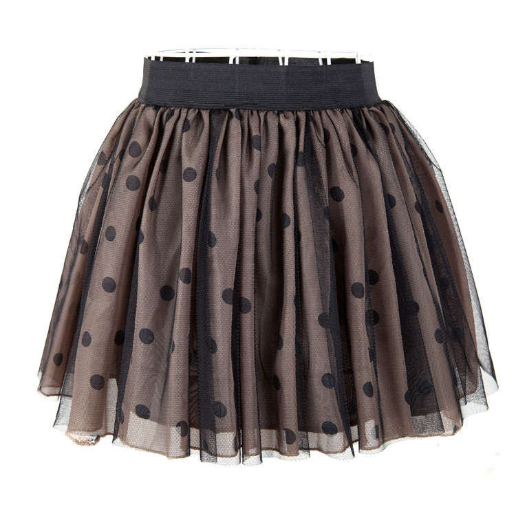 2012 summer women's romantic multi-layer gauze polka dot chiffon short skirt a-line skirt 110314 Leather