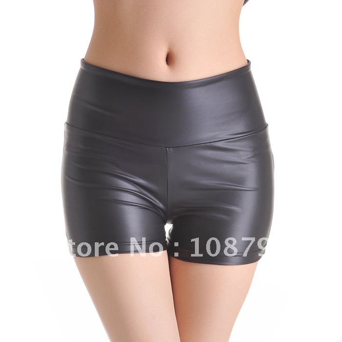 2012 summer women's sexy high waist shorts female leather shorts women's plus size safety pants women's legging