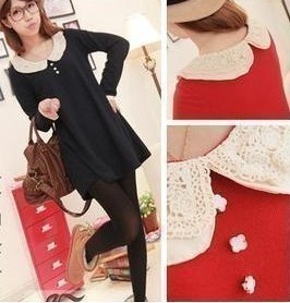 2012 super xingjiabi crochet patchwork knitted cotton elegant one-piece dress