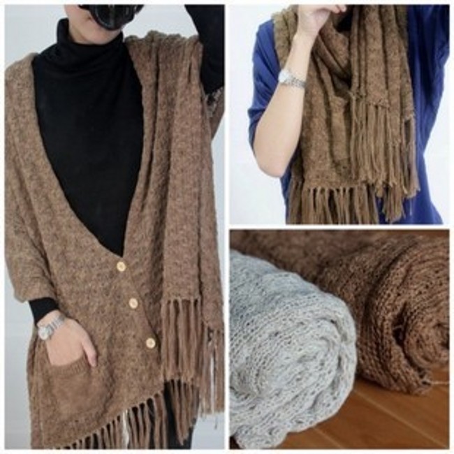 2012 sweater tassel women's ultra long scarf sweater magicaf cardigan muffler scarf female