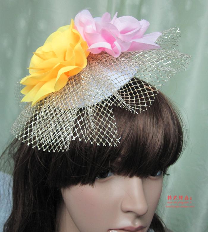 2012 sweetday So Beaitiful Flowers Feather Cocktail Hat Fascinator hairpin hair accessory