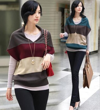 2012 sz wide stripe sleeveless sweater hi6154