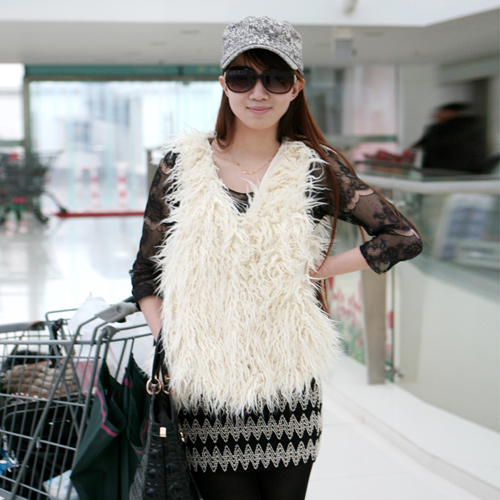 2012 t1 beach wool vest women's the casualness all-match faux vest