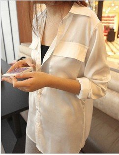 2012 the new spring clothing   Europe contracted wind long loose shirt