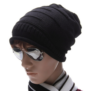2012 thickening male cotton cap knitted hat knitted Men autumn and winter casual thermal knitted hat