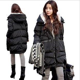 2012 thickening medium-long plus size casual personality tooling down coat Women women's