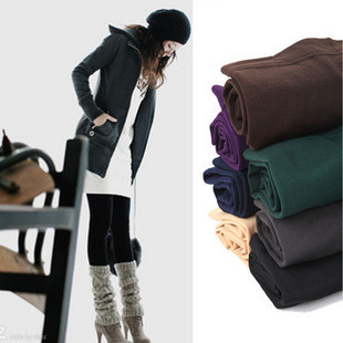 2012 thickening within the brushed pants step pantyhose legging fleece ankle length trousers female