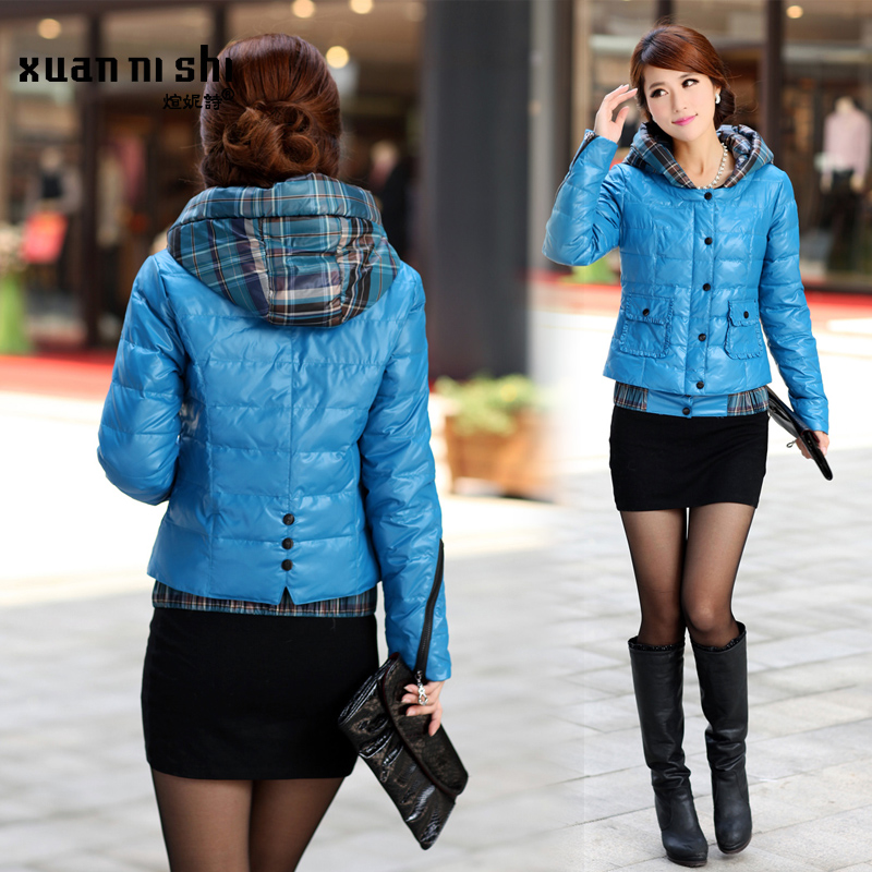 2012 thin down coat female short design down coat fashion slim