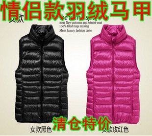 2012 thin stand collar lovers short design down coat vest vest