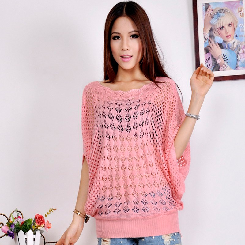2012 trend women's candy color plus size clothing batwing sleeve pullover sweater