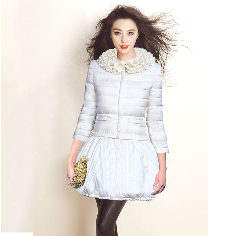 2012 twinset outerwear down coat wadded jacket outerwear women one-piece dress