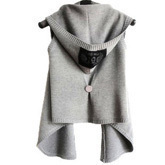 2012 vest women's spring and summer casual hooded black plus size small vest female