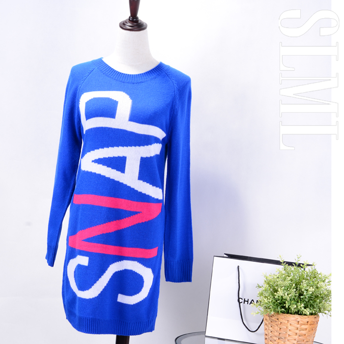2012 vivi clothes for mother and daughter pullover sweater female medium-long sweater female loose free shipping