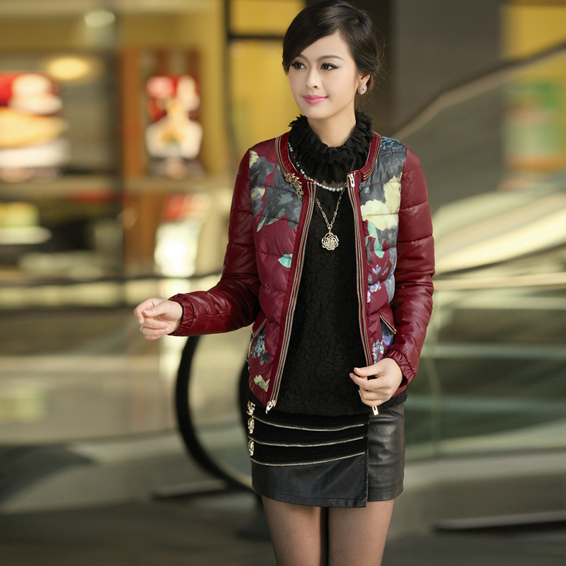 2012 wadded jacket female elegant women's plus size cotton-padded jacket female short design slim outerwear