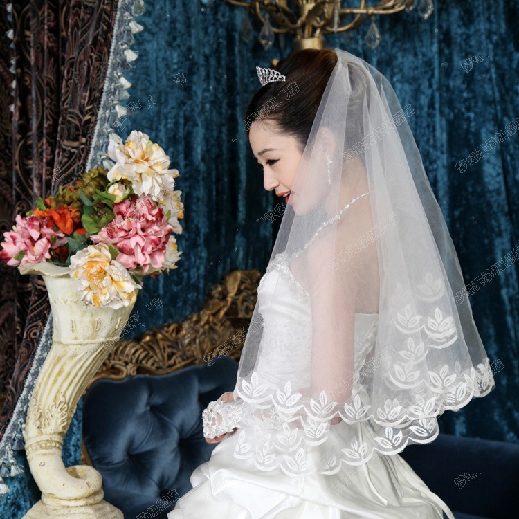 2012 wedding formal dress veil bridal veil powder veil 1 meters 5 bridal veil