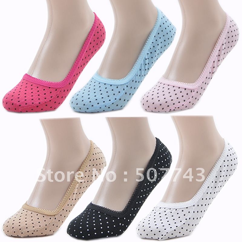 2012 wholesale Cute sock female candy multicolour women's sock slippers lace decoration 100% cotton lady socks