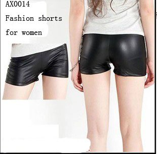 2012 Wholesale Faux Leather Tight Short Pants 10pcs/lot Best Selling Women Shorts Legging Free Ship AX0014