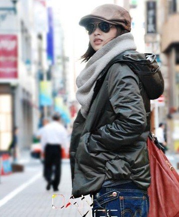 2012 wholesale Vogue Pattern Hooded Coat Army Green  free shipping