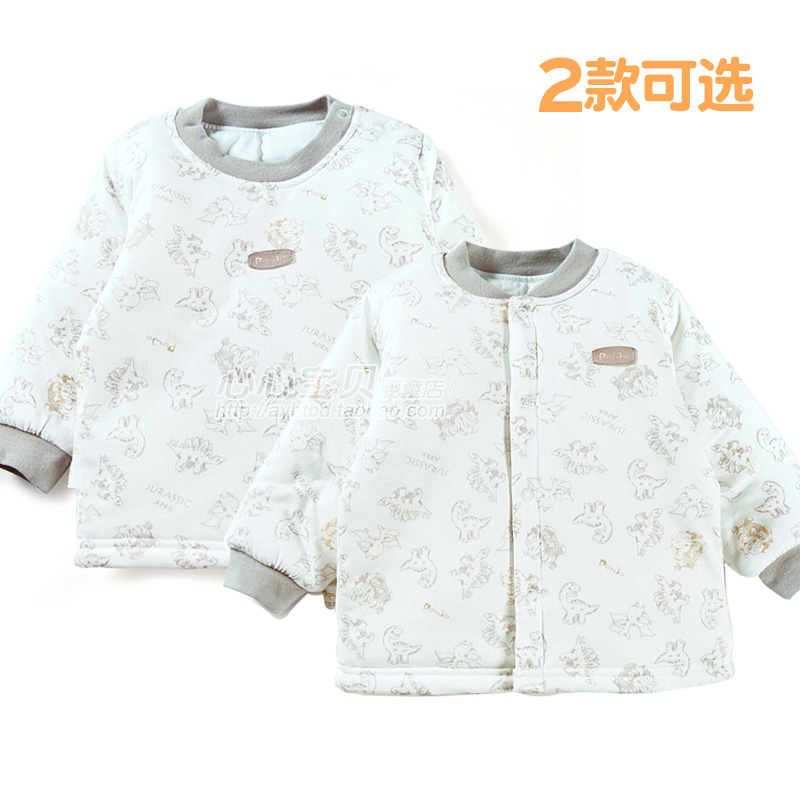 2012 winter baby cotton-padded underwear baby double-breasted o-neck set clothing