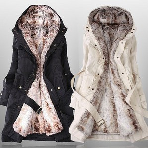 2012 winter berber fleece liner thickening plus size trench wadded jacket cotton-padded jacket outerwear slim female