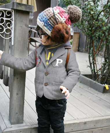 2012 winter boys outerwear p letter blazer thick child thickening suit m129023