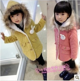 2012 winter candy color girls clothing baby child cardigan wadded jacket