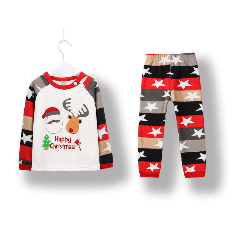 2012 winter child baby girls clothing 100% cotton plus velvet thickening sleepwear pajama pants lounge underwear