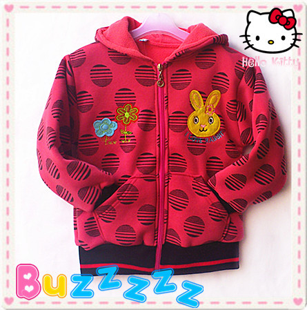 2012 winter child rose dot with a hood wadded jacket cotton-padded jacket outerwear