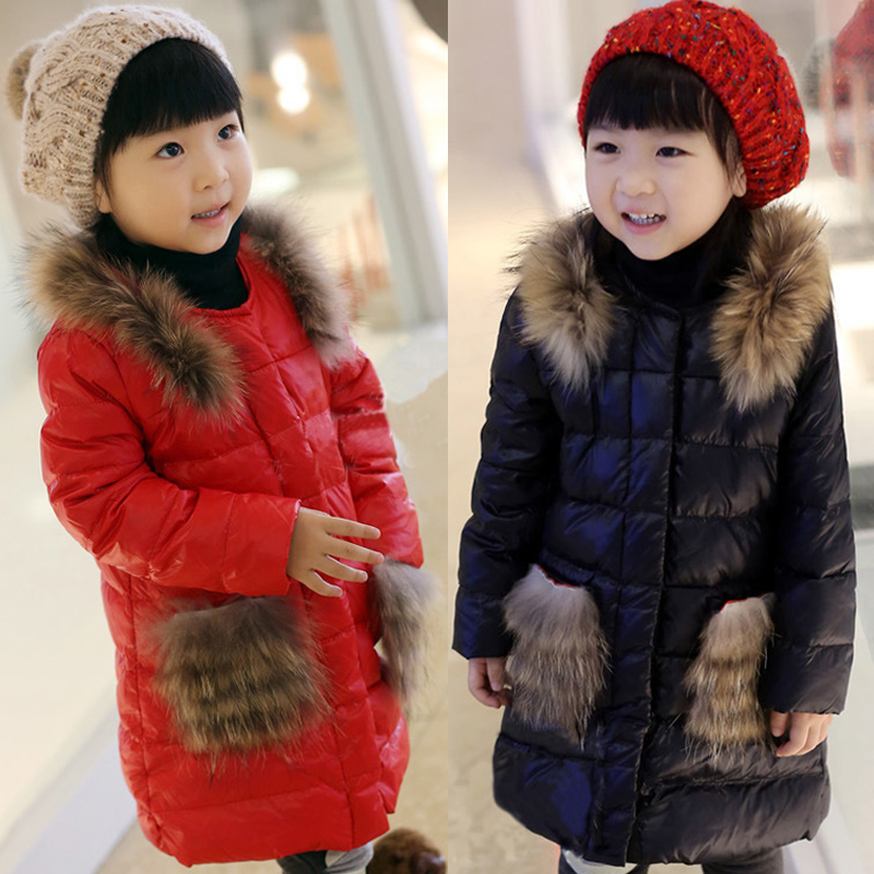 2012 winter children's clothing clothes female child fur collar cotton-padded jacket overcoat child leather clothing baby wadded