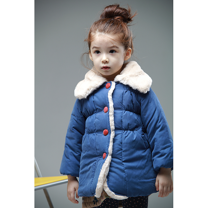 2012 winter children's clothing female child outerwear cotton-padded jacket thick child cotton-padded jacket
