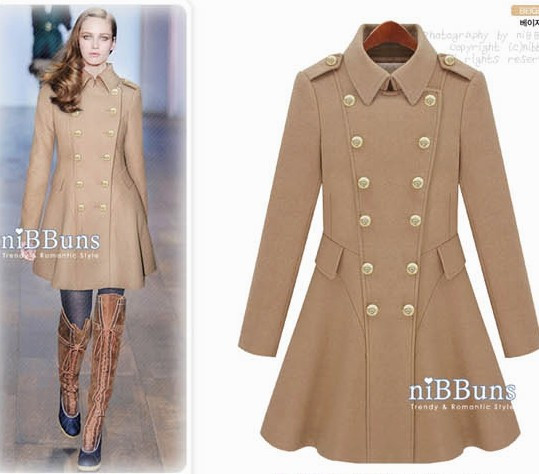 2012 WINTER COLLECTION [YZ023]high fashion women's outerwear,long trench, female woolen coats jackets free shipping
