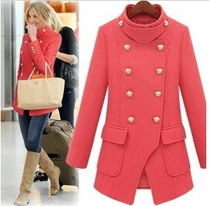 2012 WINTER COLLECTION [YZ032]high fashion women's outerwear,mantle trench, female woolen coats jackets free shipping