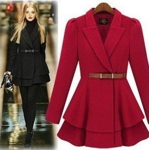 2012 WINTER COLLECTION [YZ047]high fashion women's outerwear,trench,suits, female woolen coats jackets free shipping