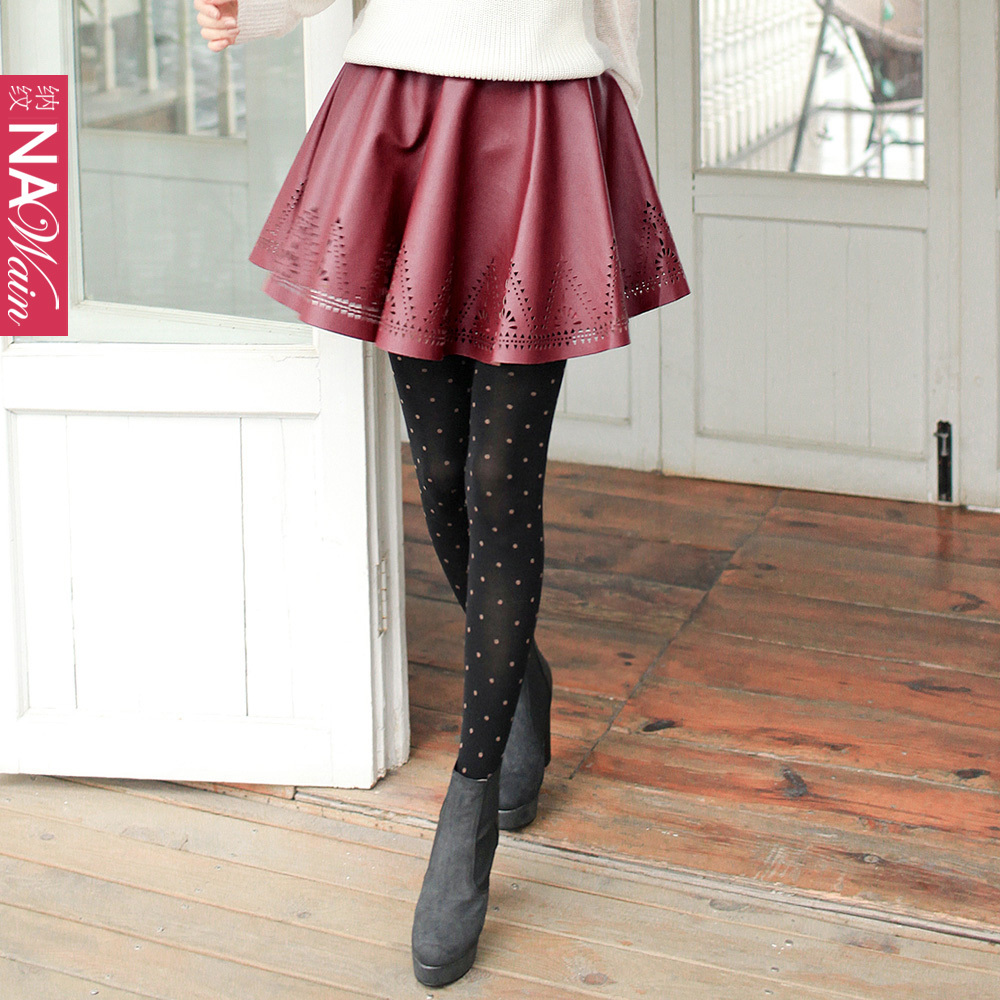 2012 winter cool laser PU leather short skirt n41513c