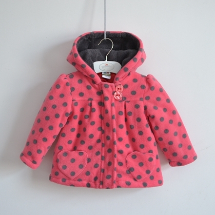 2012 winter cotton-padded jacket cotton-padded jacket wadded jacket baby outerwear female child cotton-padded jacket polka dot