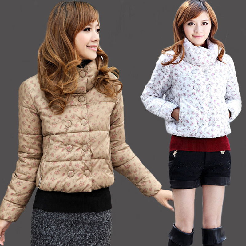 2012 winter cotton-padded jacket female short design slim stand collar thickening small cotton-padded jacket thermal wadded