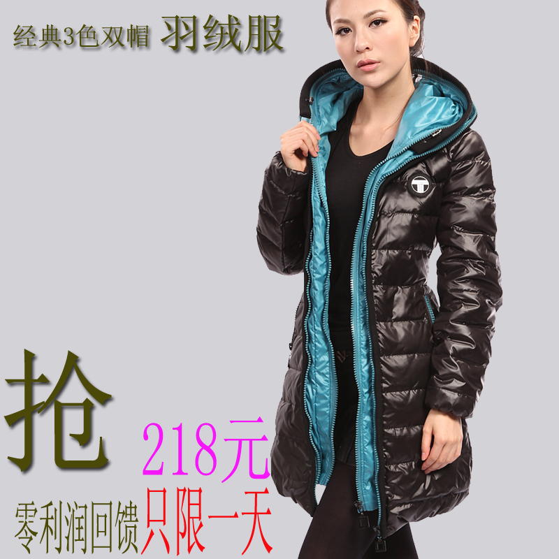 2012 winter down coat female down coat outerwear medium-long slim