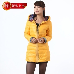 2012 winter down coat female fashion medium-long with a hood