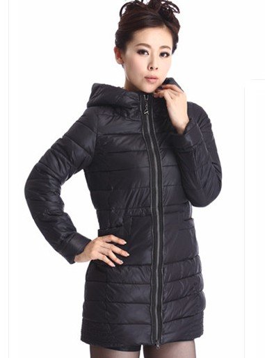 2012 winter down cotton fashion medium-long casual with a hood cotton-padded jacket