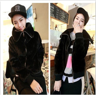 2012 winter faux shaggier large lapel outerwear