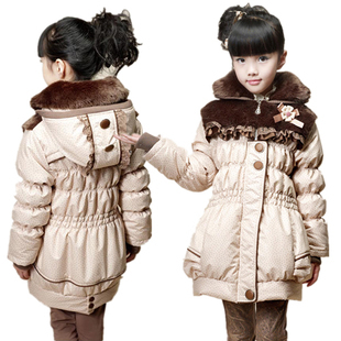 2012 winter female child wadded jacket children's clothing child cotton-padded jacket cotton-padded jacket thick outerwear