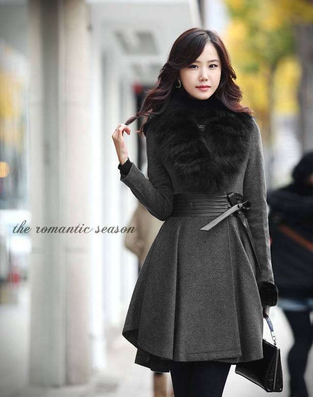 2012 winter female noble and elegant long design fox fur cashmere outerwear woolen overcoat